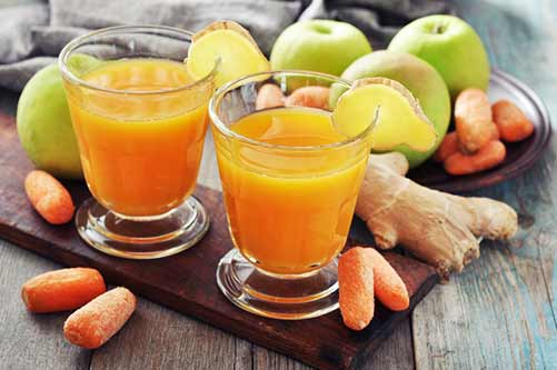 نوشیدنی ترکیبی برای مبارزه با سرطان؛ آب سیب، هویج و زنجبیل